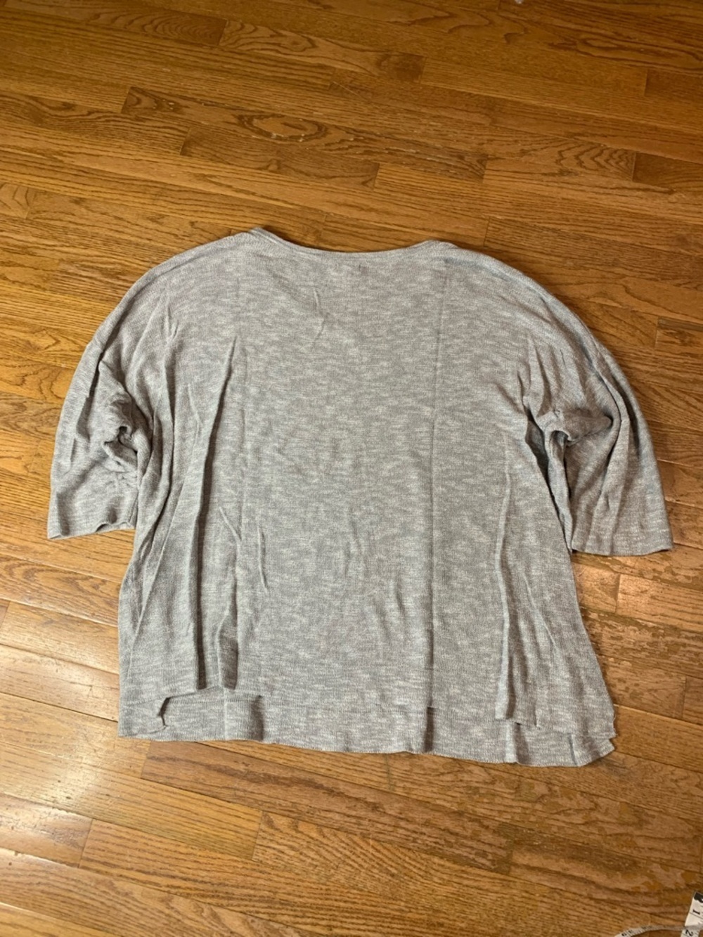 Sonoma Goods for Life Grey V-Neck Cotton Sweater 3X Plus - Picture 4 of 7